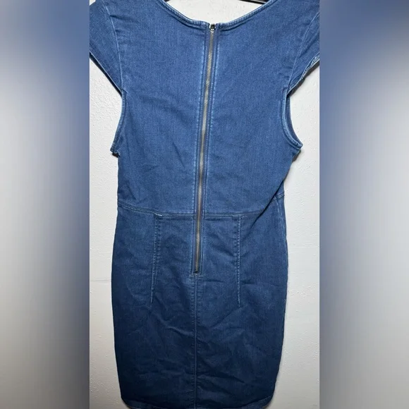 Free People Lia Denim Mini Dress Blue Cap Sleeve
Bodycon Sweetheart Neckline XS - Picture 10 of 10